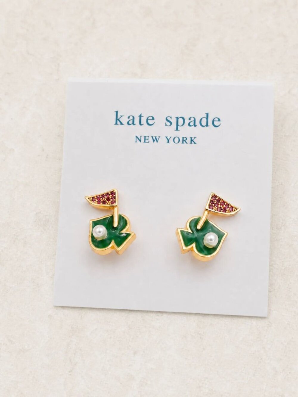 Kate Spade Hole In One Multi Stud Earrings Gold